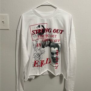 White Graphic Long Sleeve Tee